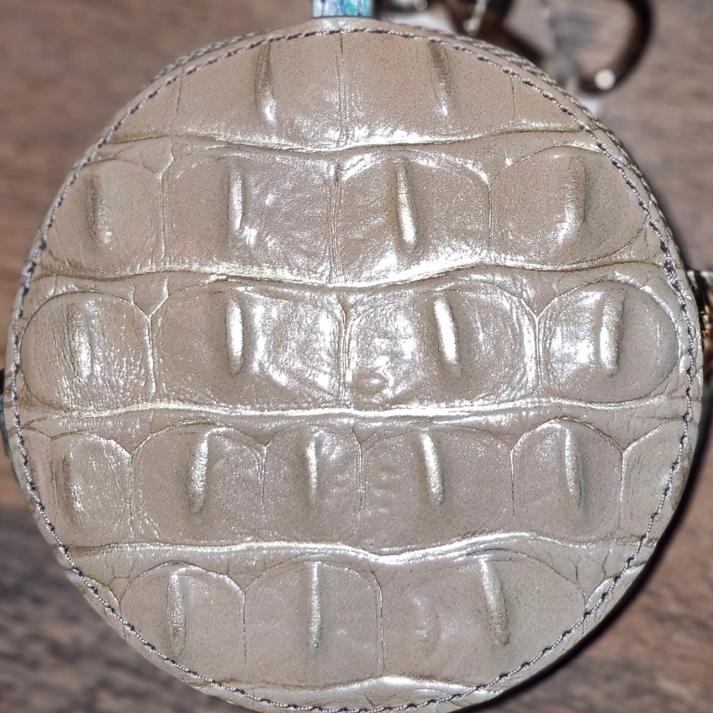 Brahmin Green Embossed Coin Pouch - Picture 2 of 2